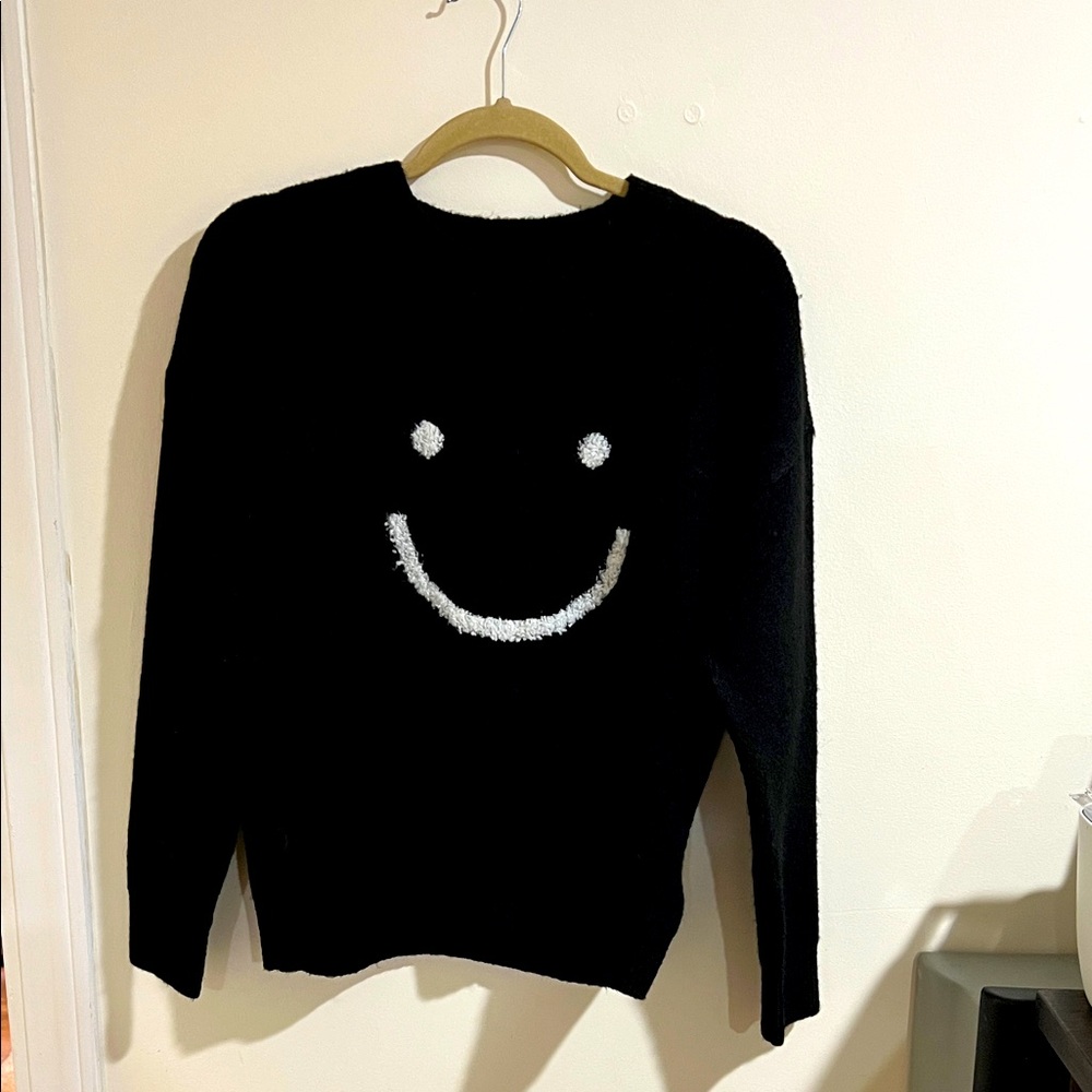 Debut Black Smiley Face Sweater